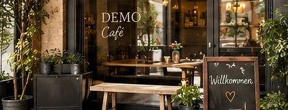 Café-Außenansicht