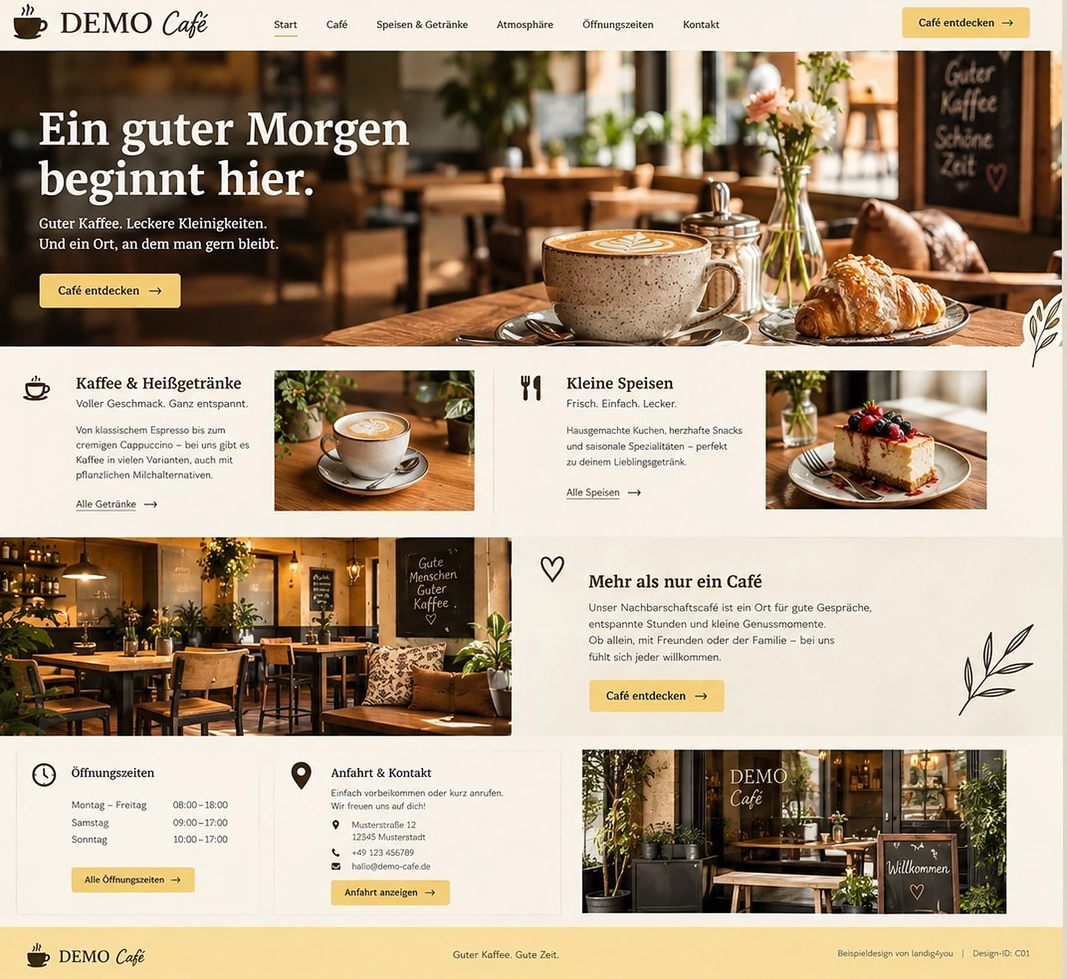 Beispielseite Café
